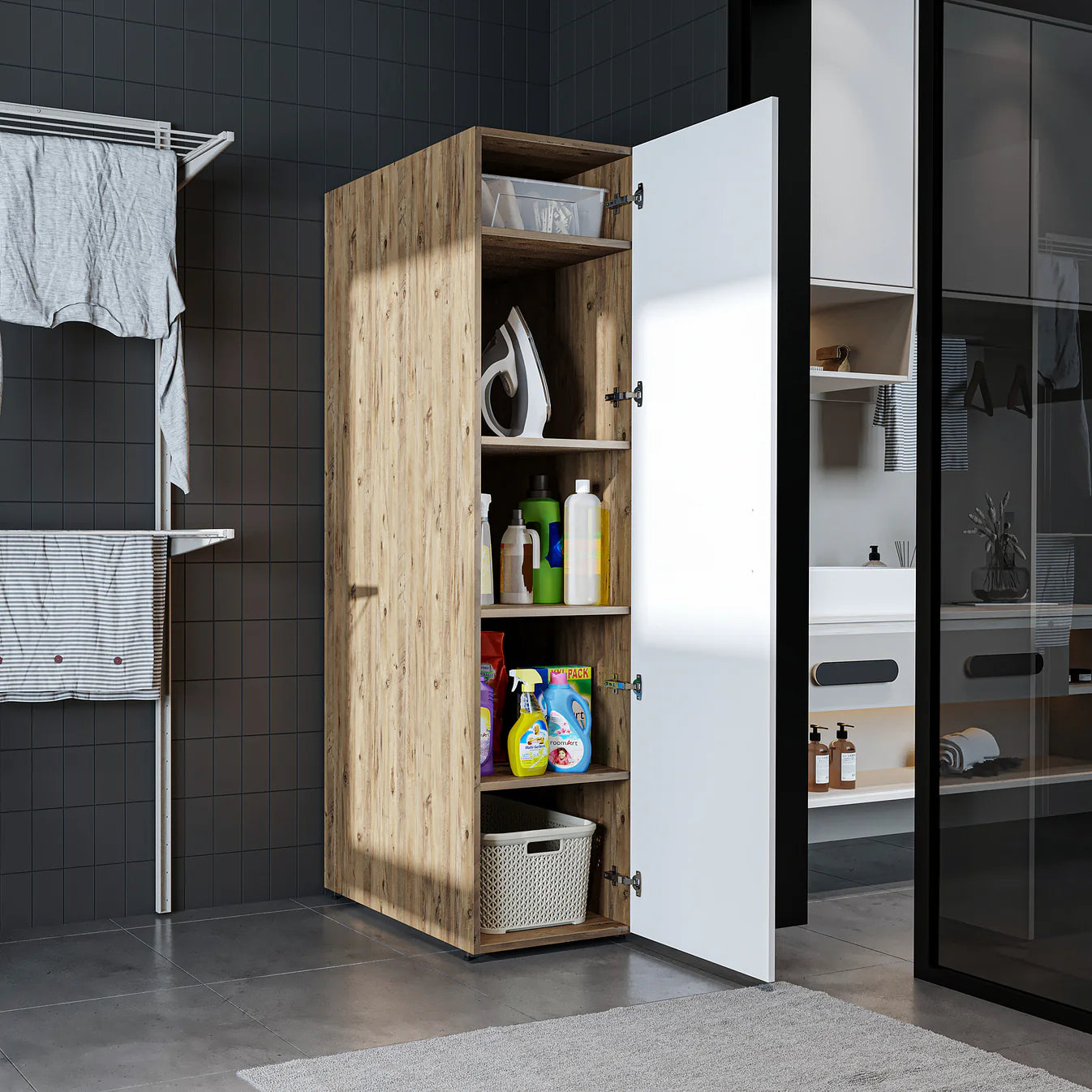 Roomart Dora - Tall Utility Cabinet, 45cm