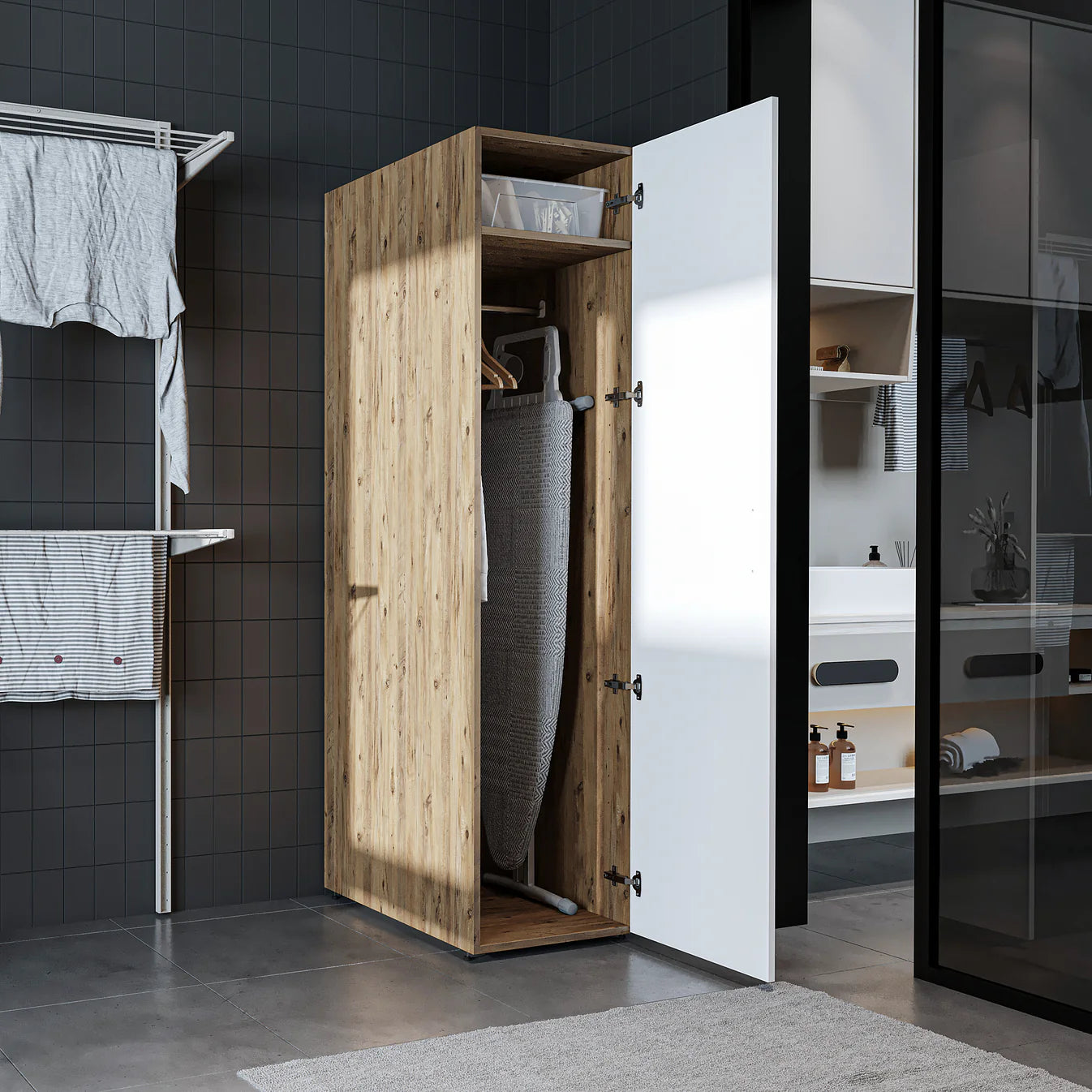 Roomart Dora - Tall Utility Cabinet, 45cm