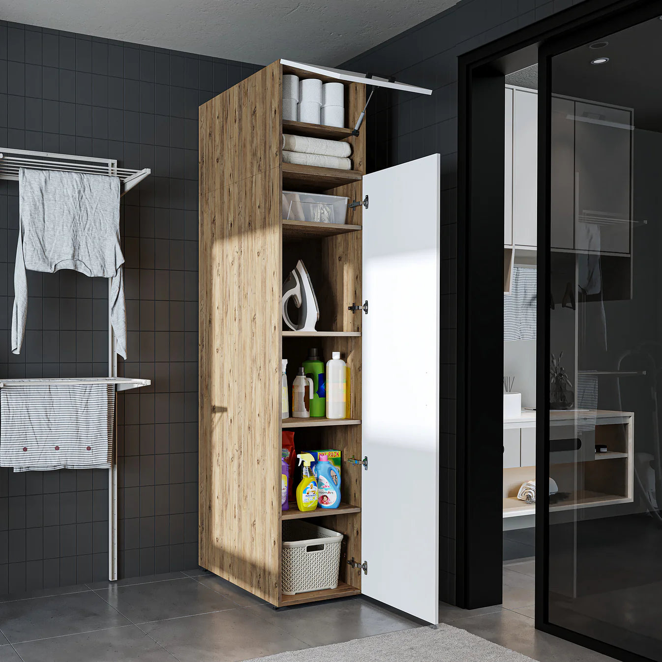 Roomart Dora - Tall Utility Cabinet, 45cm