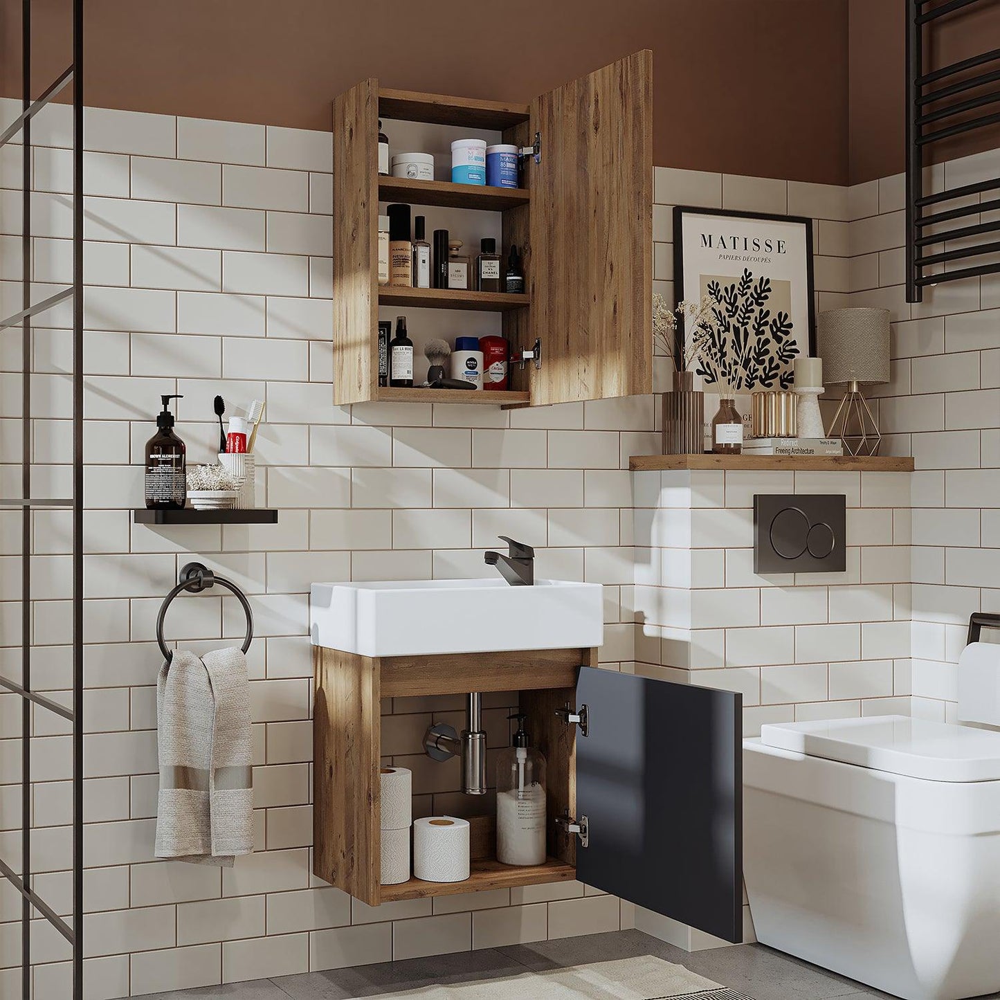 Vanity Bathroom Cabinet 2-Piece Set - Mini - Roomartstore.co.ukbathroom cabinet1959