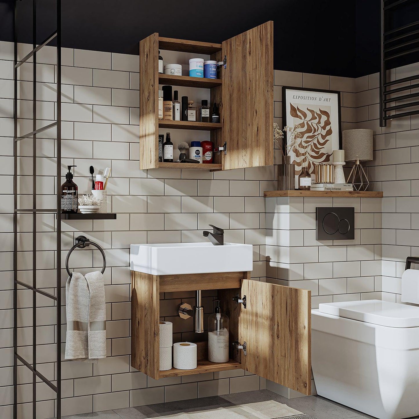 Vanity Bathroom Cabinet 2 Piece Set - Mini - Roomartstore.co.ukbathroom cabinet1962