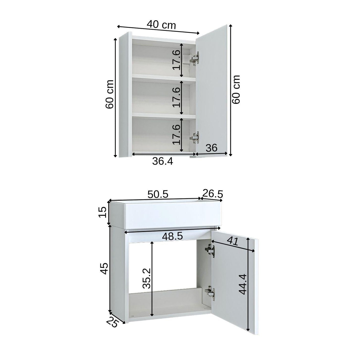 Vanity Bathroom Cabinet 2-Piece Set - Mini - Roomartstore.co.ukbathroom cabinet1838