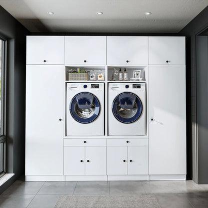 Roomart 1000 Luxe Line — Twin Washer & Dryer with Matching Side Cabinets