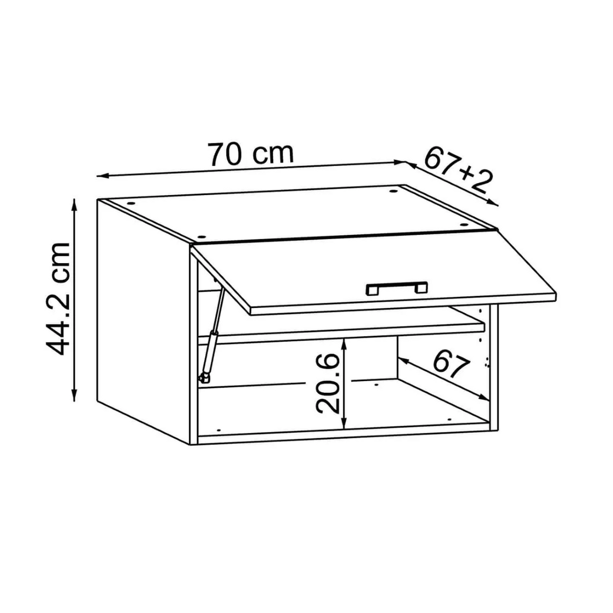 Roomart Dora Main Cabinet – Top Cupboard