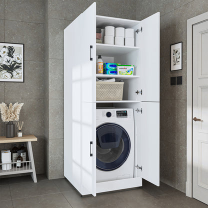 Roomart Dora Flex - 2-in-1 Cabinet for Washing Machine with Storage Shelves or Dryer Stacker