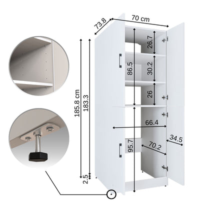 Roomart Dora Flex - 2-in-1 Cabinet for Washing Machine with Storage Shelves or Dryer Stacker