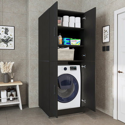 Roomart Dora Flex - 2-in-1 Cabinet for Washing Machine with Storage Shelves or Dryer Stacker
