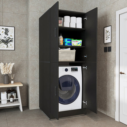 Roomart Dora Flex - 2-in-1 Cabinet for Washing Machine with Storage Shelves or Dryer Stacker