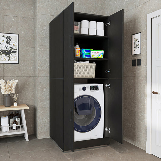 Roomart Dora Flex - 2-in-1 Cabinet for Washing Machine with Storage Shelves or Dryer Stacker