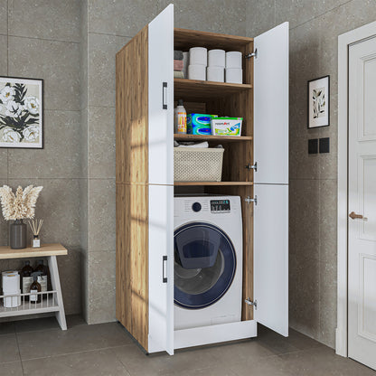 Roomart Dora Flex - 2-in-1 Cabinet for Washing Machine with Storage Shelves or Dryer Stacker
