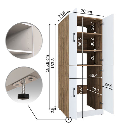 Roomart Dora Flex - 2-in-1 Cabinet for Washing Machine with Storage Shelves or Dryer Stacker