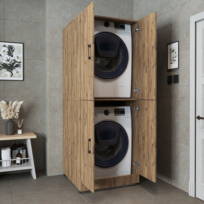 Roomart Dora Flex - 2-in-1 Cabinet for Washing Machine with Storage Shelves or Dryer Stacker