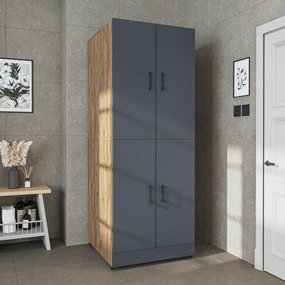 Roomart Dora Flex - 2-in-1 Cabinet for Washing Machine with Storage Shelves or Dryer Stacker