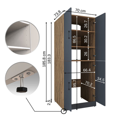 Roomart Dora Flex - 2-in-1 Cabinet for Washing Machine with Storage Shelves or Dryer Stacker