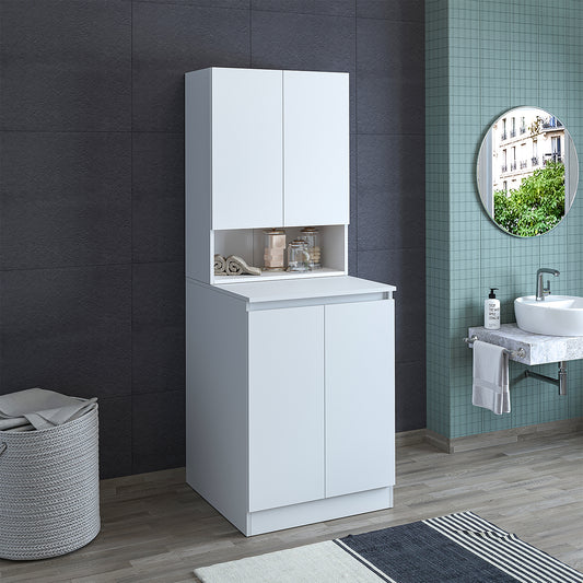 Roomart Atlantic - Washing Machine Cabinet with Top Cupboard