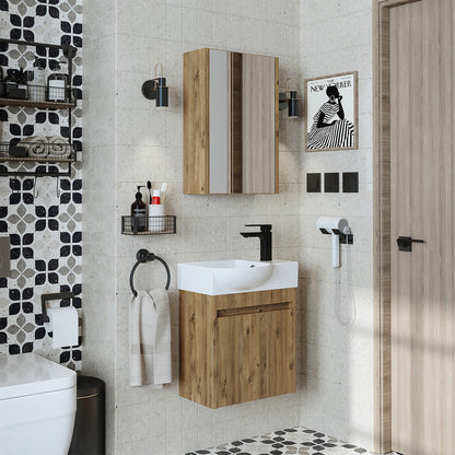 Roomart Leo Vanity Unit with Mirror Cabinet Set
