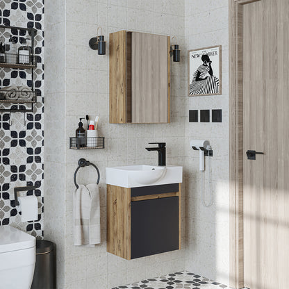 Roomart Leo Vanity Unit with Mirror Cabinet Set