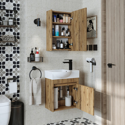 Roomart Leo Vanity Unit with Mirror Cabinet Set