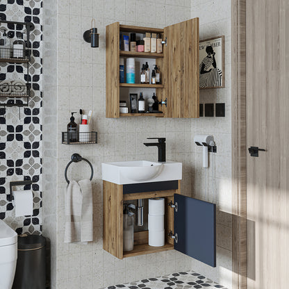 Roomart Leo Vanity Unit with Mirror Cabinet Set