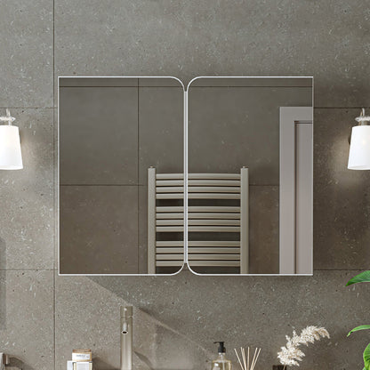 Roomart Dubai - Double Door Bathroom Mirror Cabinet - 90cm