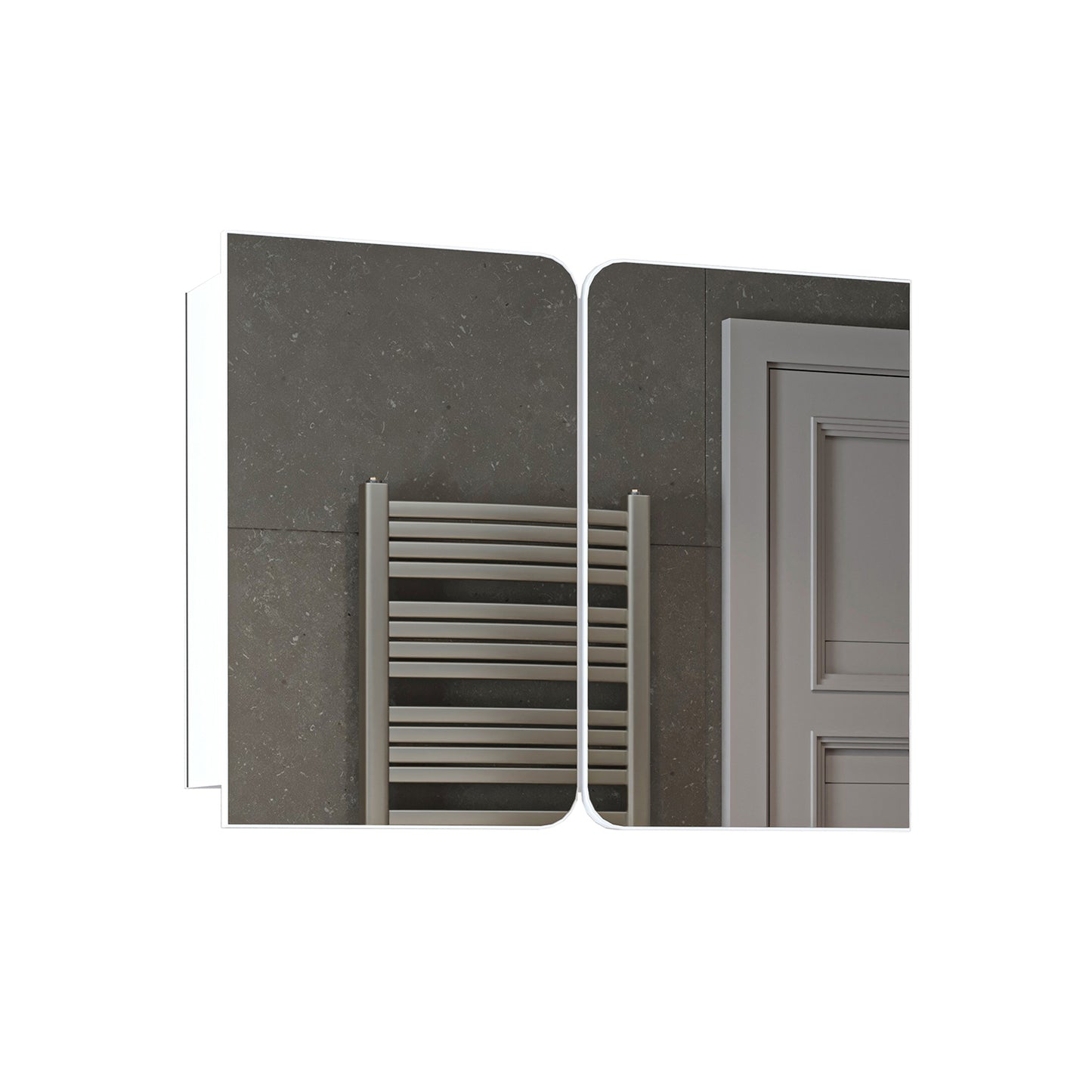 Roomart Dubai - Double Door Bathroom Mirror Cabinet - 90cm