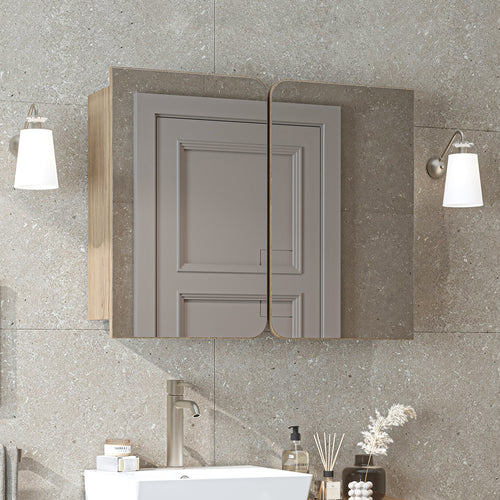 Roomart Dubai - Double Door Bathroom Mirror Cabinet - 90cm