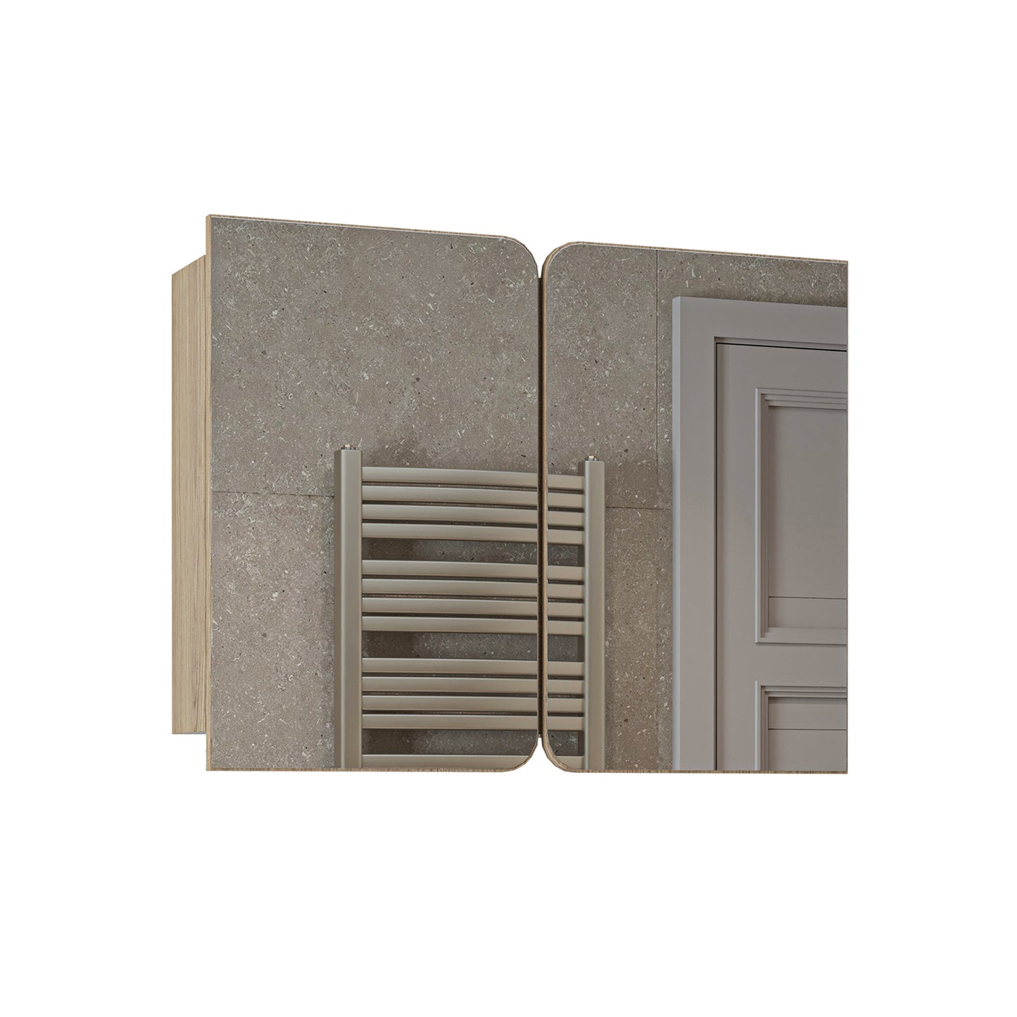 Roomart Dubai - Double Door Bathroom Mirror Cabinet - 90cm