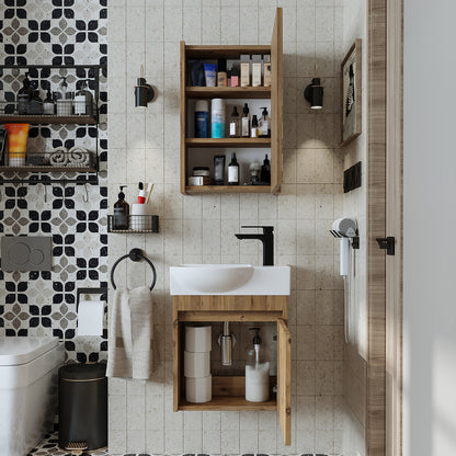 Roomart Leo Vanity Unit with Mirror Cabinet Set
