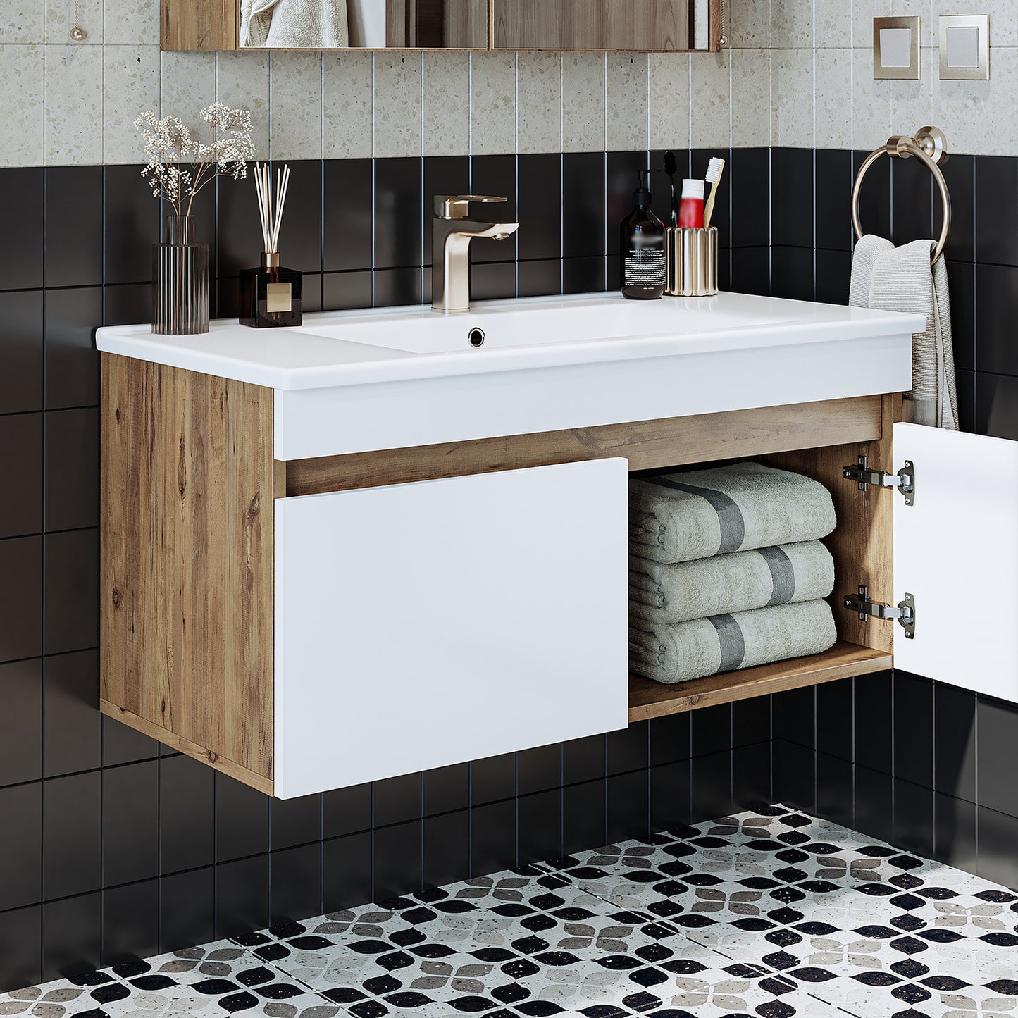 Roomart Atria Vanity Unit with Ceramic Basin
