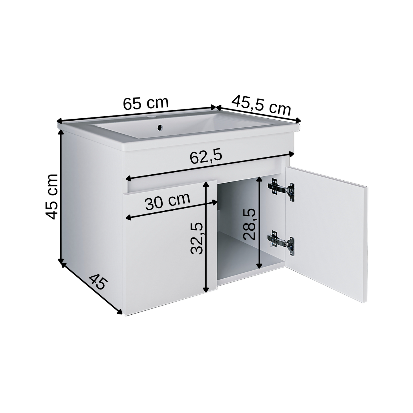 Roomart Atria Vanity Unit with Ceramic Basin
