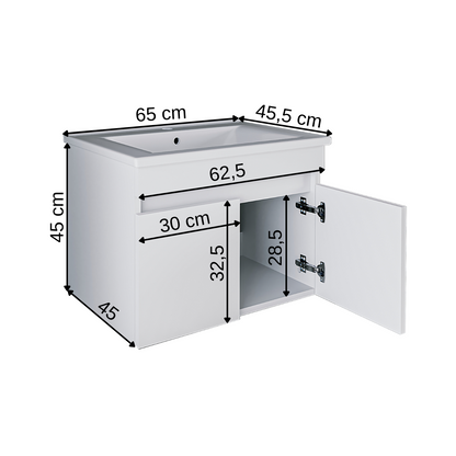 Roomart Atria Vanity Unit with Ceramic Basin