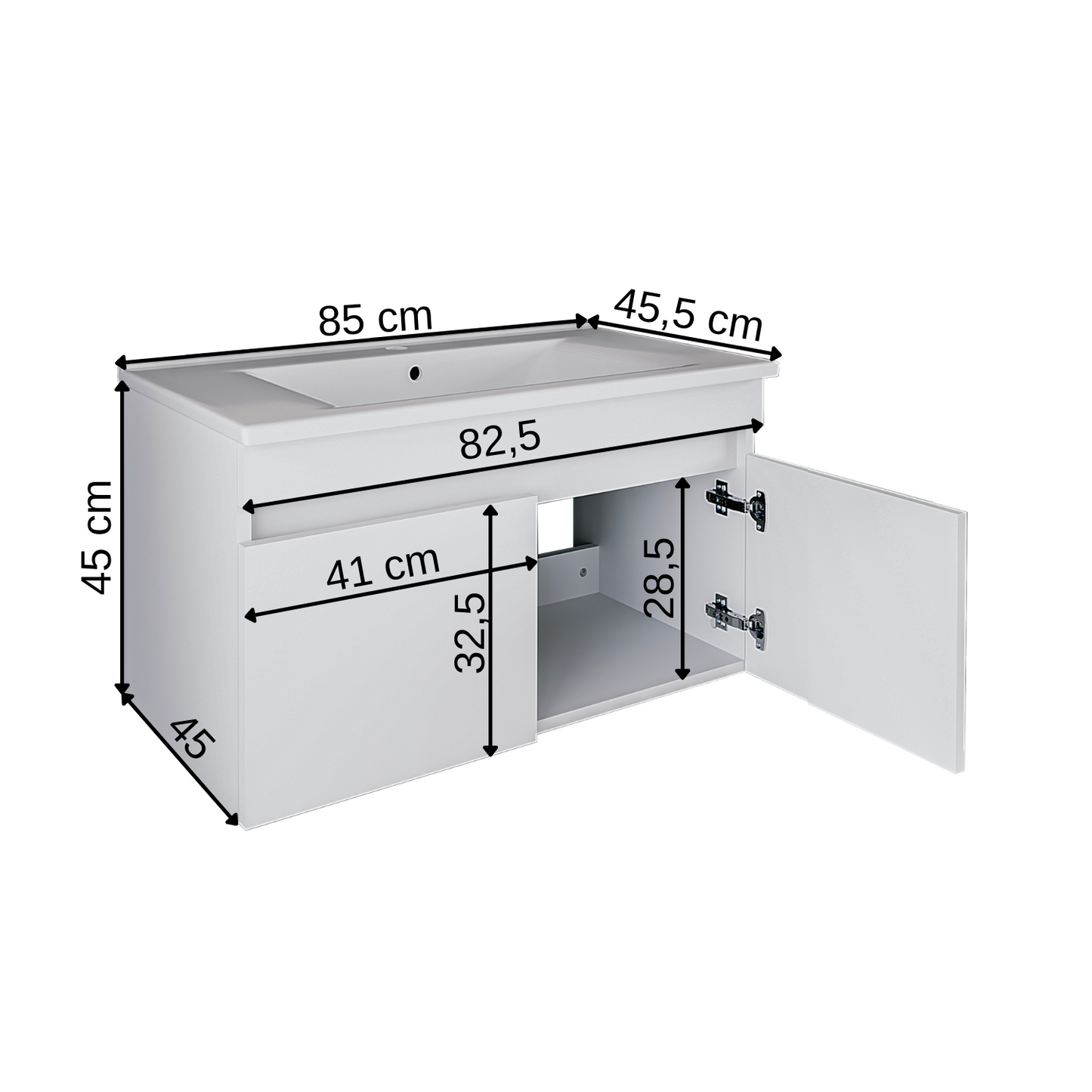 Roomart Atria Vanity Unit with Ceramic Basin