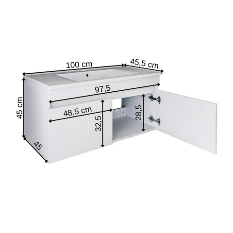 Lavabolu Banyo Dolabı - Atria - Roomartstore.com.trbanyo dolabı1049