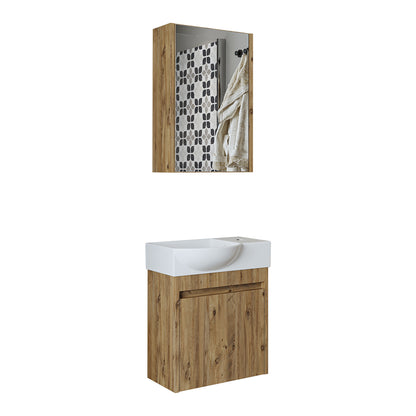 Roomart Leo Vanity Unit with Mirror Cabinet Set