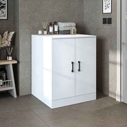 Roomart - Low Washing Machine Cabinet with Worktop and Double Doors