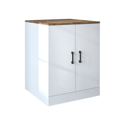 Roomart - Low Washing Machine Cabinet with Worktop and Double Doors