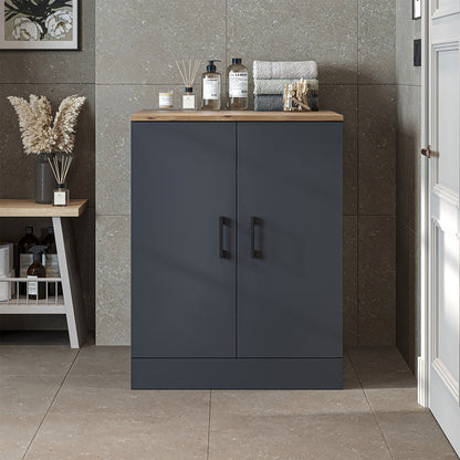 Roomart - Low Washing Machine Cabinet with Worktop and Double Doors