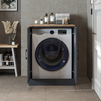 Roomart - Low Washing Machine Cabinet with Worktop and Double Doors
