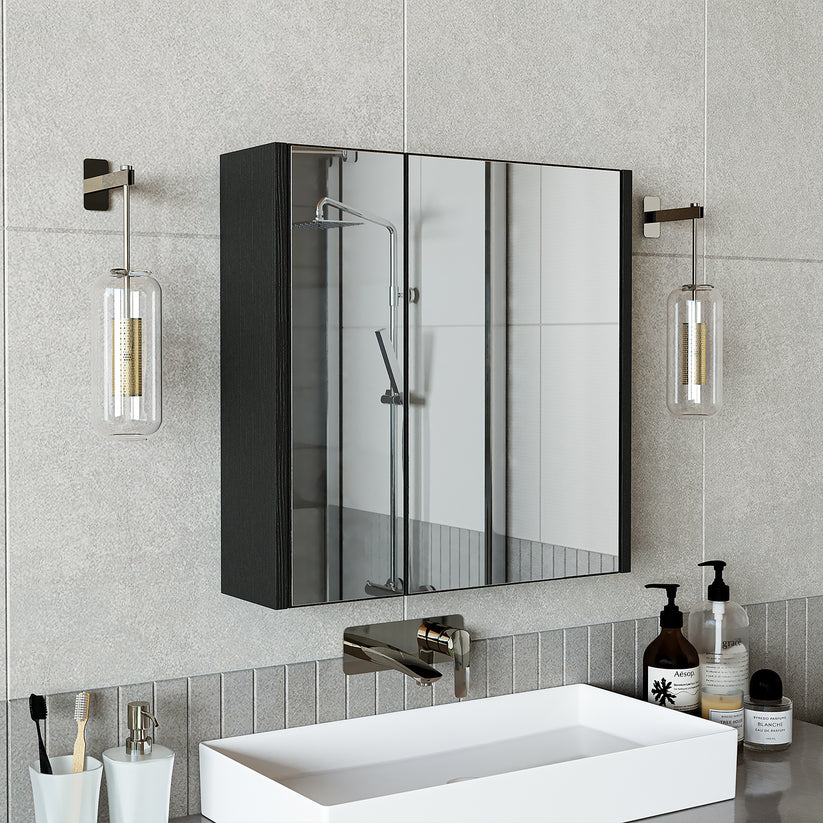 Roomart - Bathroom Mirror Cabinet, 80cm & 60cm