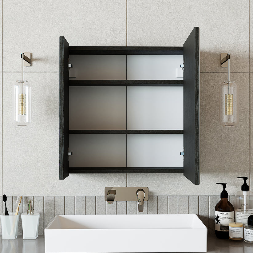Roomart - Bathroom Mirror Cabinet, 80cm & 60cm
