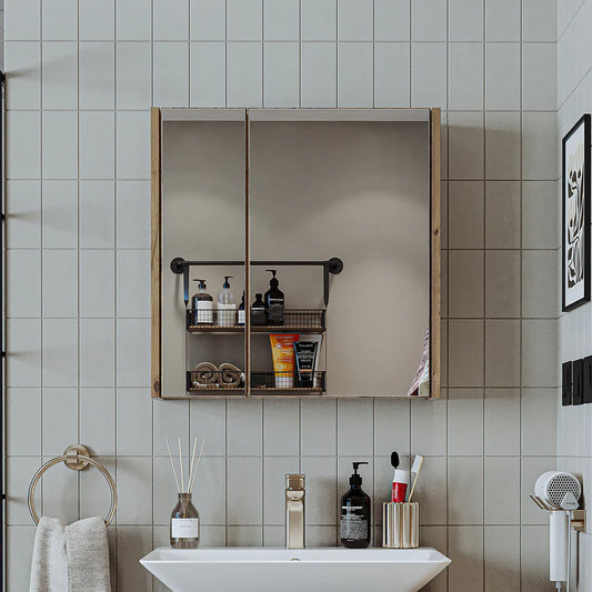 Roomart - Bathroom Mirror Cabinet, 80cm & 60cm