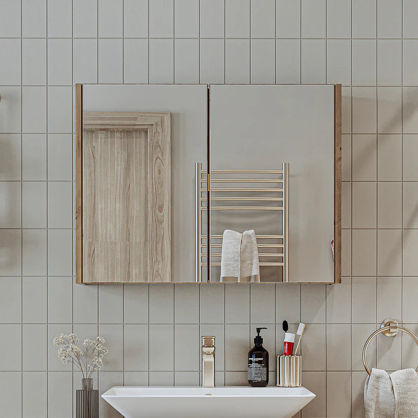 Roomart - Bathroom Mirror Cabinet, 80cm & 60cm
