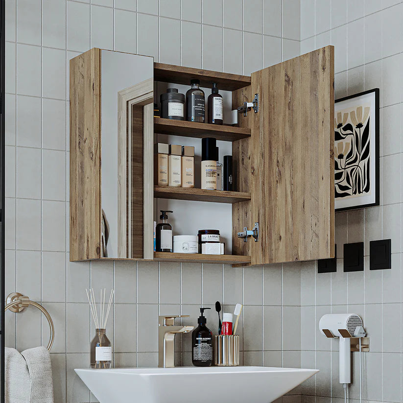 Roomart - Bathroom Mirror Cabinet, 80cm & 60cm