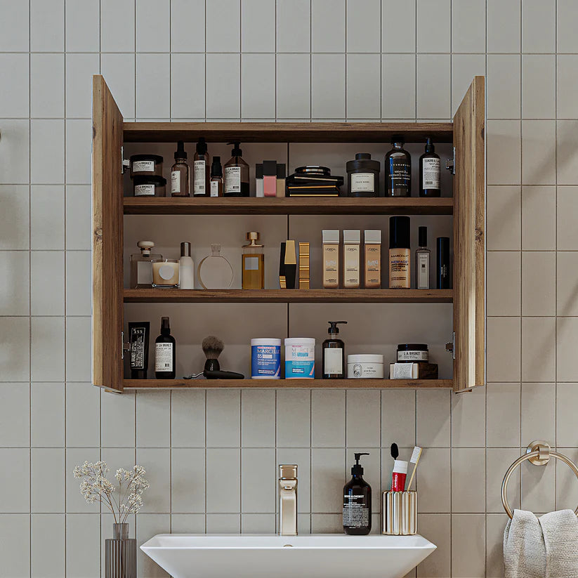 Roomart - Bathroom Mirror Cabinet, 80cm & 60cm