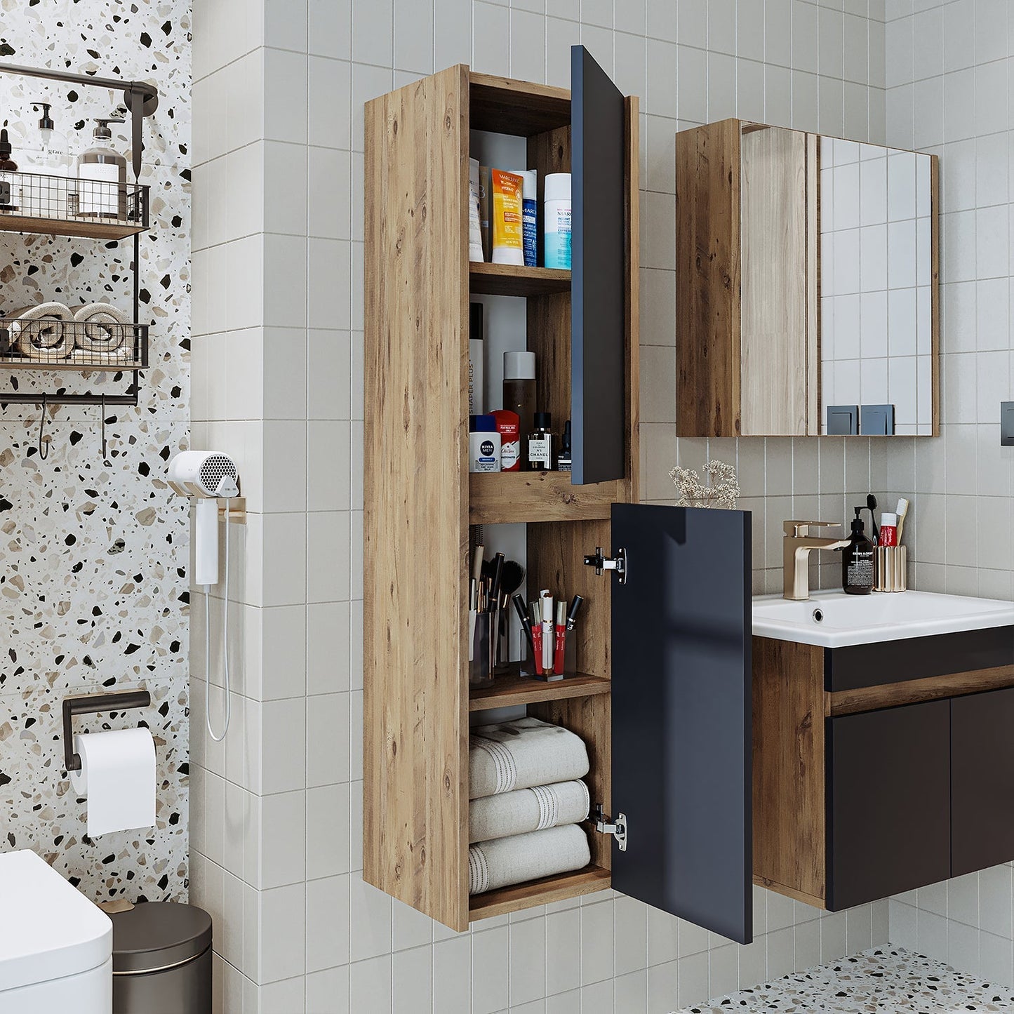 Bathroom Towel Cabinet - Atlantic - Roomartstore.co.uk bathroom cabinet 1705