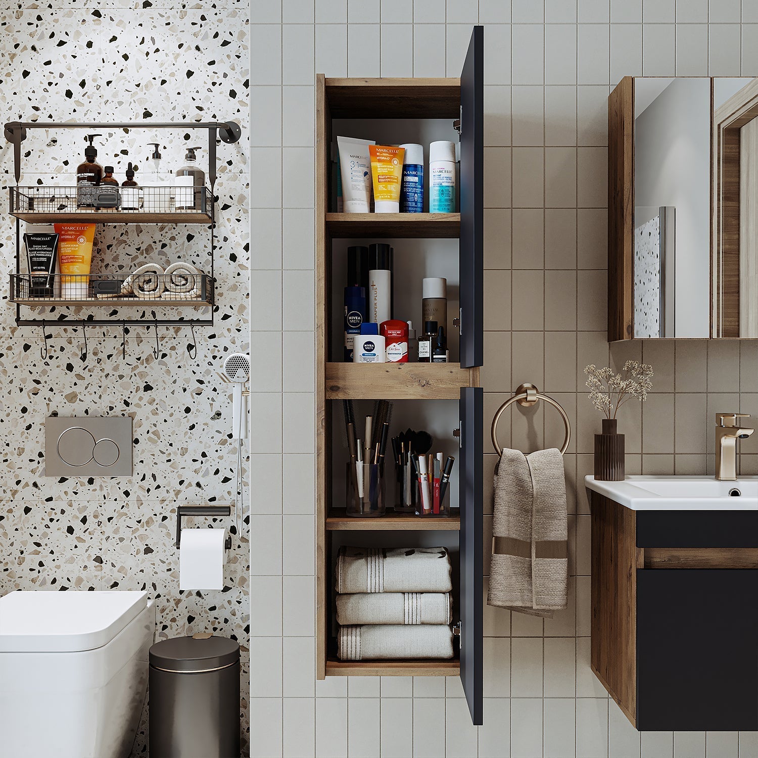 Bathroom Towel Cabinet - Atlantic - Roomartstore.co.uk bathroom cabinet 1705