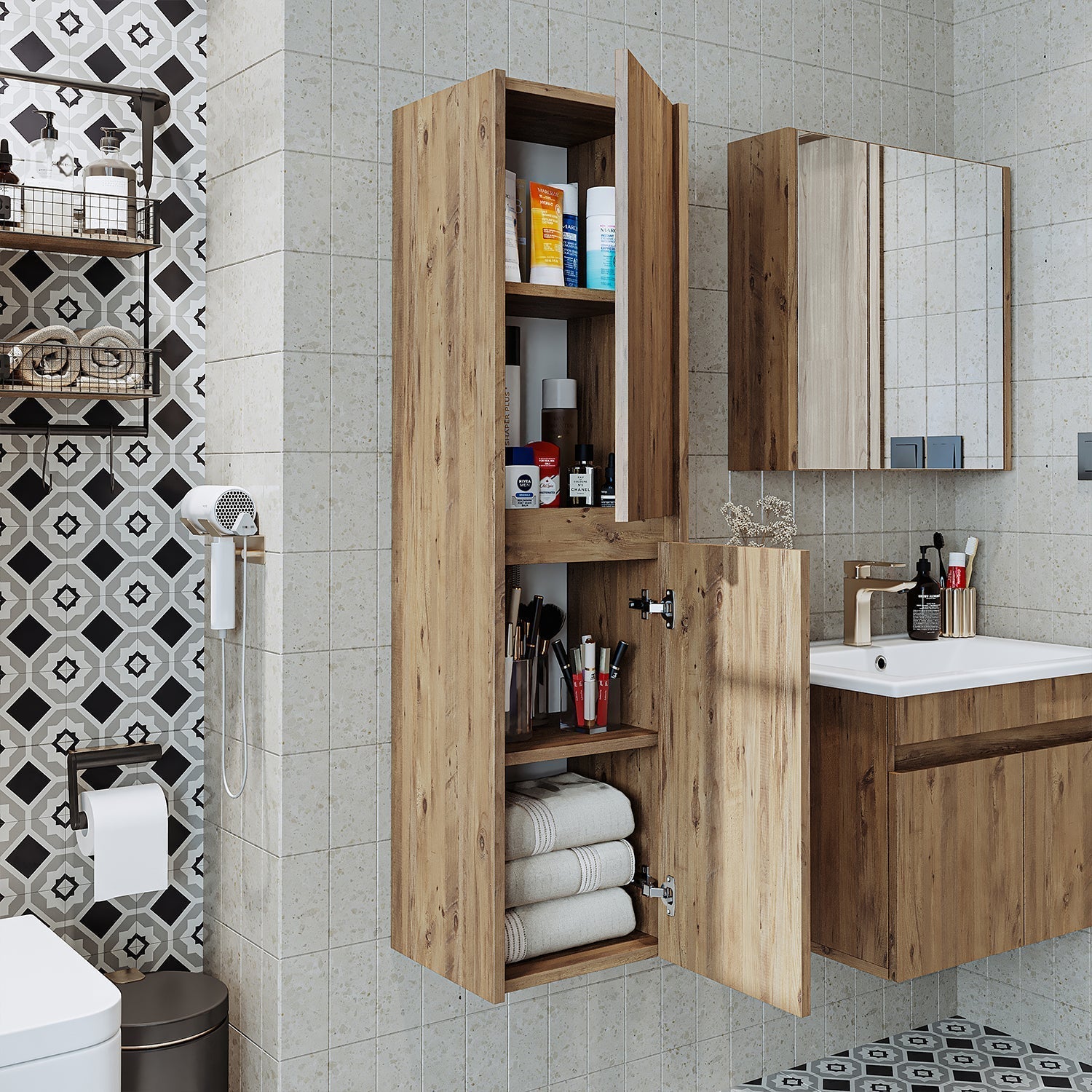 Bathroom Towel Cabinet - Atlantic - Roomartstore.co.uk bathroom cabinet 1895