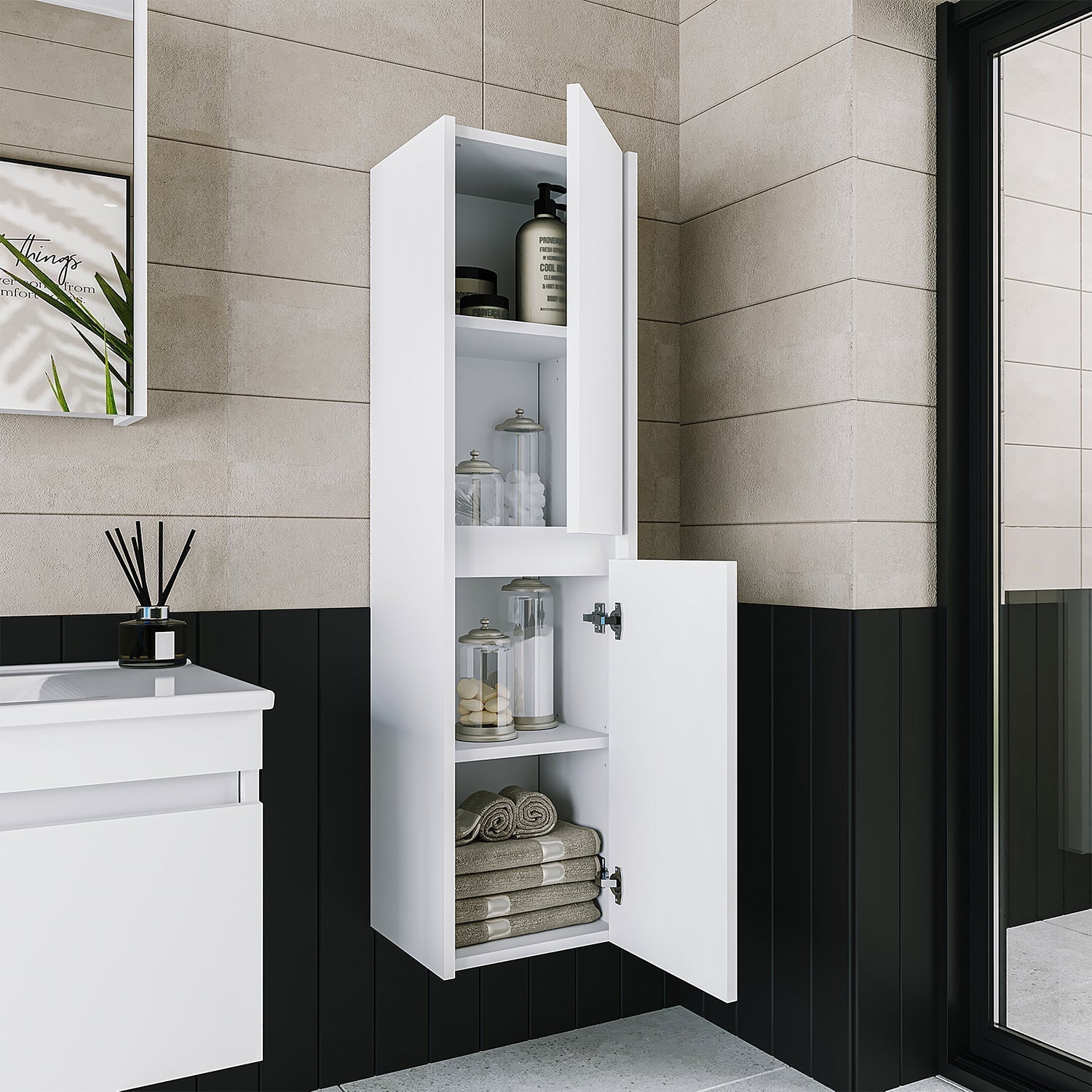 Bathroom Towel Cabinet - Atlantic - Roomartstore.co.uk bathroom cabinet1719