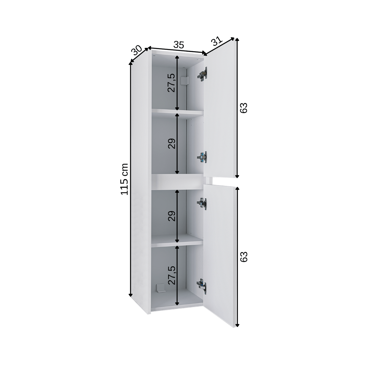 Roomart Atlantic - Bathroom Towel Storage Cabinet