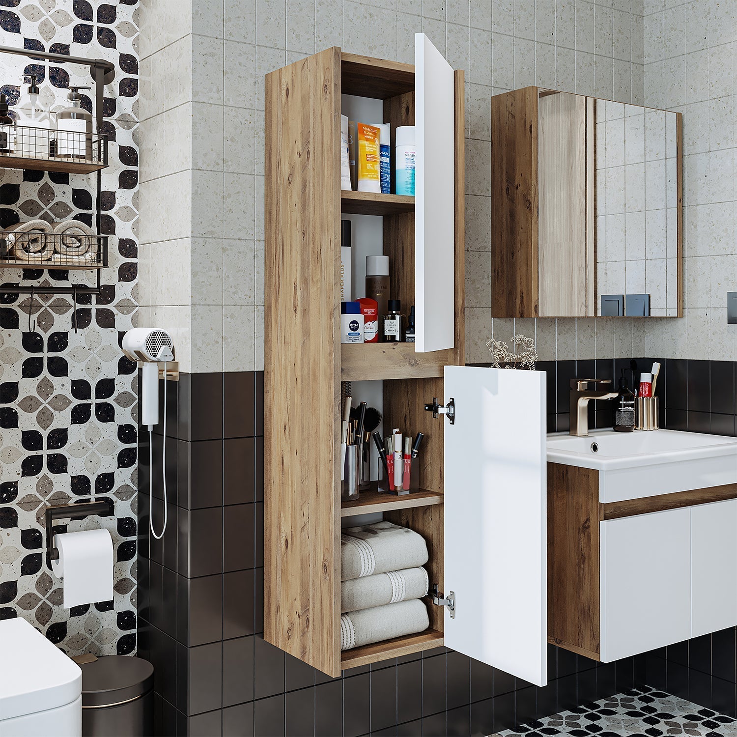 Bathroom Towel Cabinet - Atlantic - Roomartstore.co.uk bathroom cabinet1755